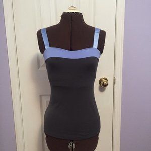 Lululemon Blue & Grey Adjustable Heart Tank EUC 6